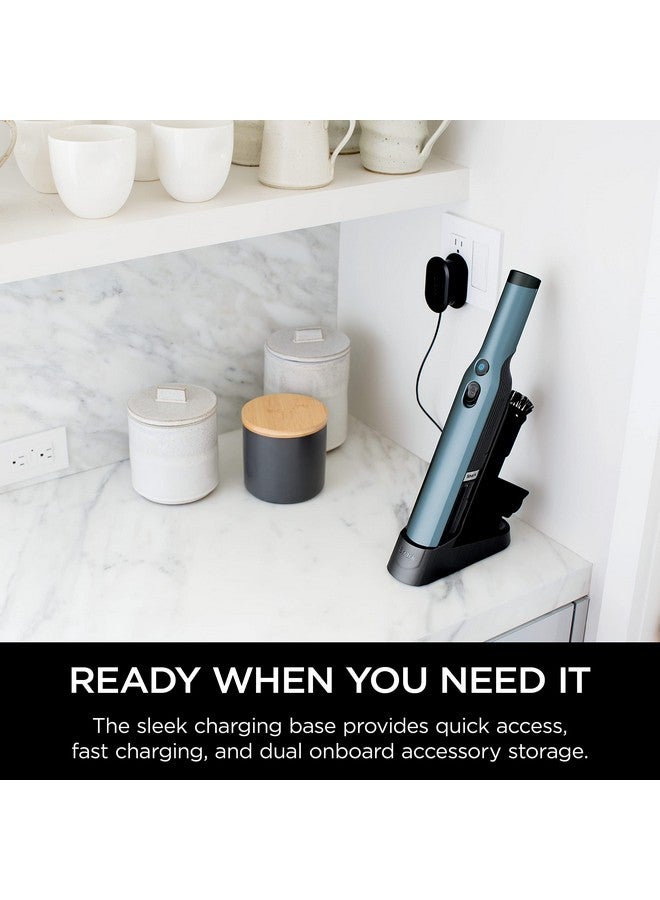 Shark Shark WV201BLBRN WANDVAC Cordless Hand Vac, Lightweight and Portable at 1.4 lbs. with Powerful Suction, Charging Dock, One-Touch Empty for Car & Home, Cove Blue  - Image 2