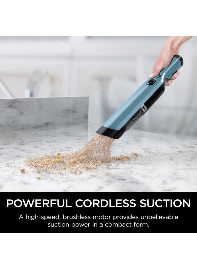 Shark Shark WV201BLBRN WANDVAC Cordless Hand Vac, Lightweight and Portable at 1.4 lbs. with Powerful Suction, Charging Dock, One-Touch Empty for Car & Home, Cove Blue  - Image 3