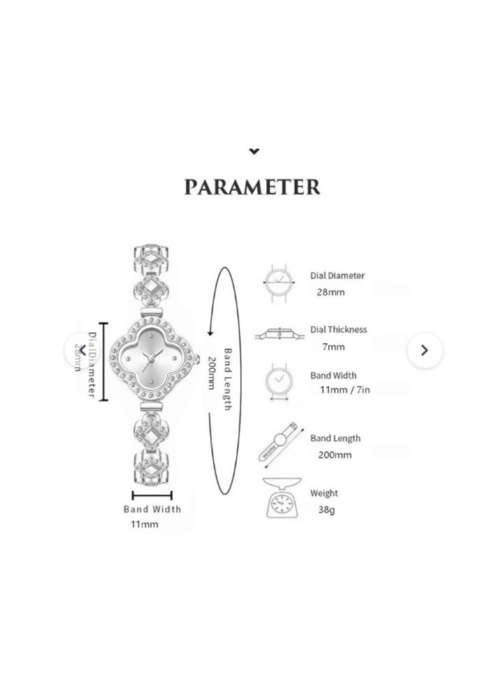 دي فاني ساعة يد للنساء من دي فاني مع سوارة لون فضي - Image 3