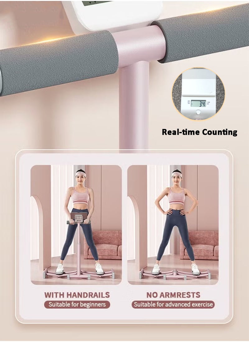 EzzySo Leg Exercise Equipment Ski Exercise Machine with Handrail and Holder Timer Pilates Machine Thigh Pelvic Muscle Hip Trainer Inner Thigh Exerciser Home Leg Trainer for Women  - Image 3