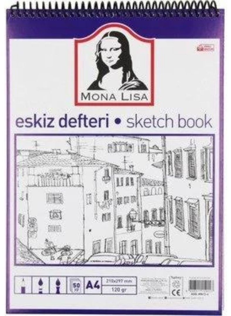 Mona Lisa - Sketchbook Sketch Book Spiral A4 120GR 50YP - Image 1
