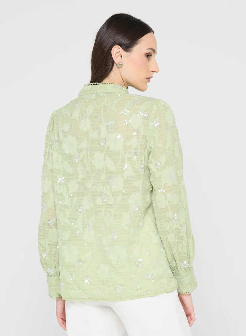ايلا Button Down Shirt With Embellishment