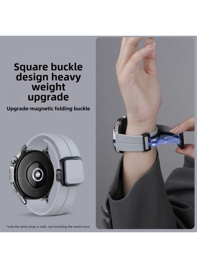 Suitable For Millet Watch Color/2 Magnetic Buckle Breathable Silicone Strap S4/S3/S2/S1 Huami GTR4/3-Color:Midnight Blue-magnetic Quality Model-applicable: Xiaomi Watch S2 46mm - Image 3