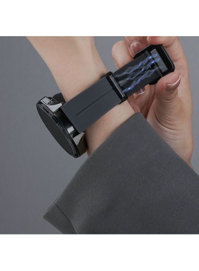 Suitable For Millet Watch Color/2 Magnetic Buckle Breathable Silicone Strap S4/S3/S2/S1 Huami GTR4/3-Color:Midnight Blue-magnetic Quality Model-applicable: Xiaomi Watch S2 46mm - Image 4