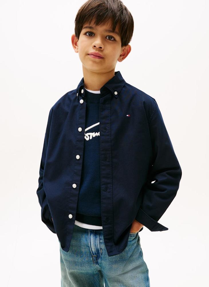TOMMY HILFIGER Essential Regular Fit Button-Down Oxford Shirt - Image 1