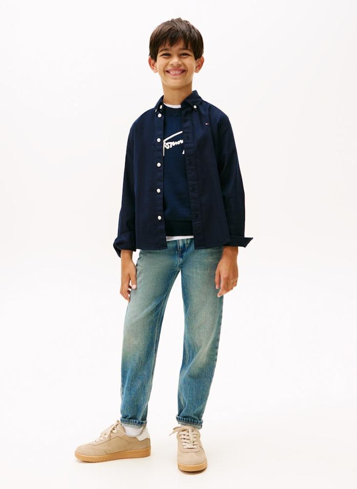TOMMY HILFIGER Essential Regular Fit Button-Down Oxford Shirt - Image 4