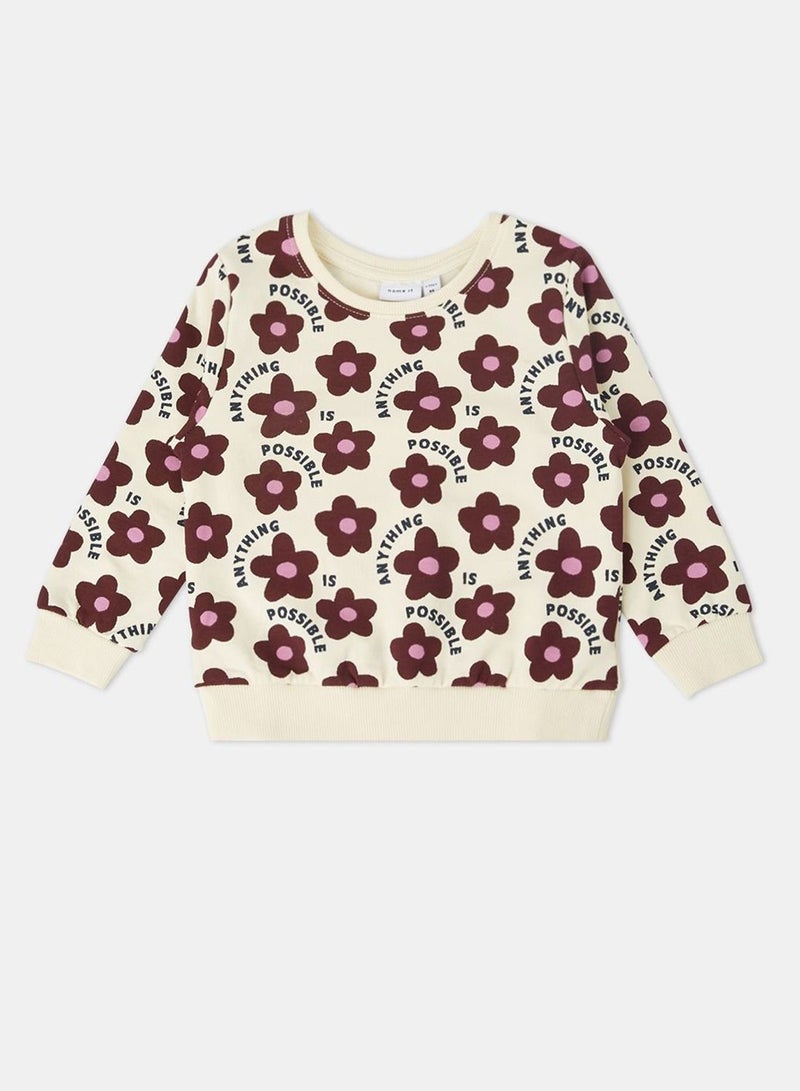 NAME IT Kids Floral Long Sleeve Sweatshirt - Image 1