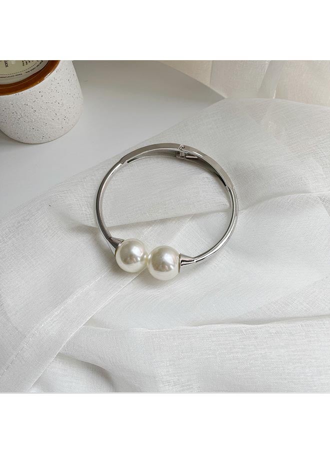 One pair Non-punchable Bunching Curtains Pearl Strap Curtain Magnet Buckle - Image 1