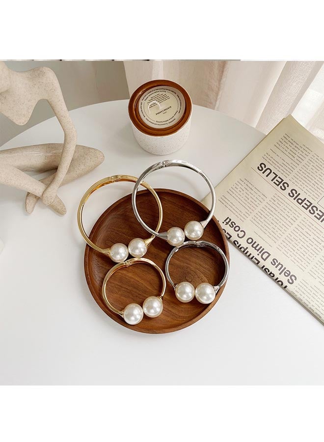 One pair Non-punchable Bunching Curtains Pearl Strap Curtain Magnet Buckle - Image 3