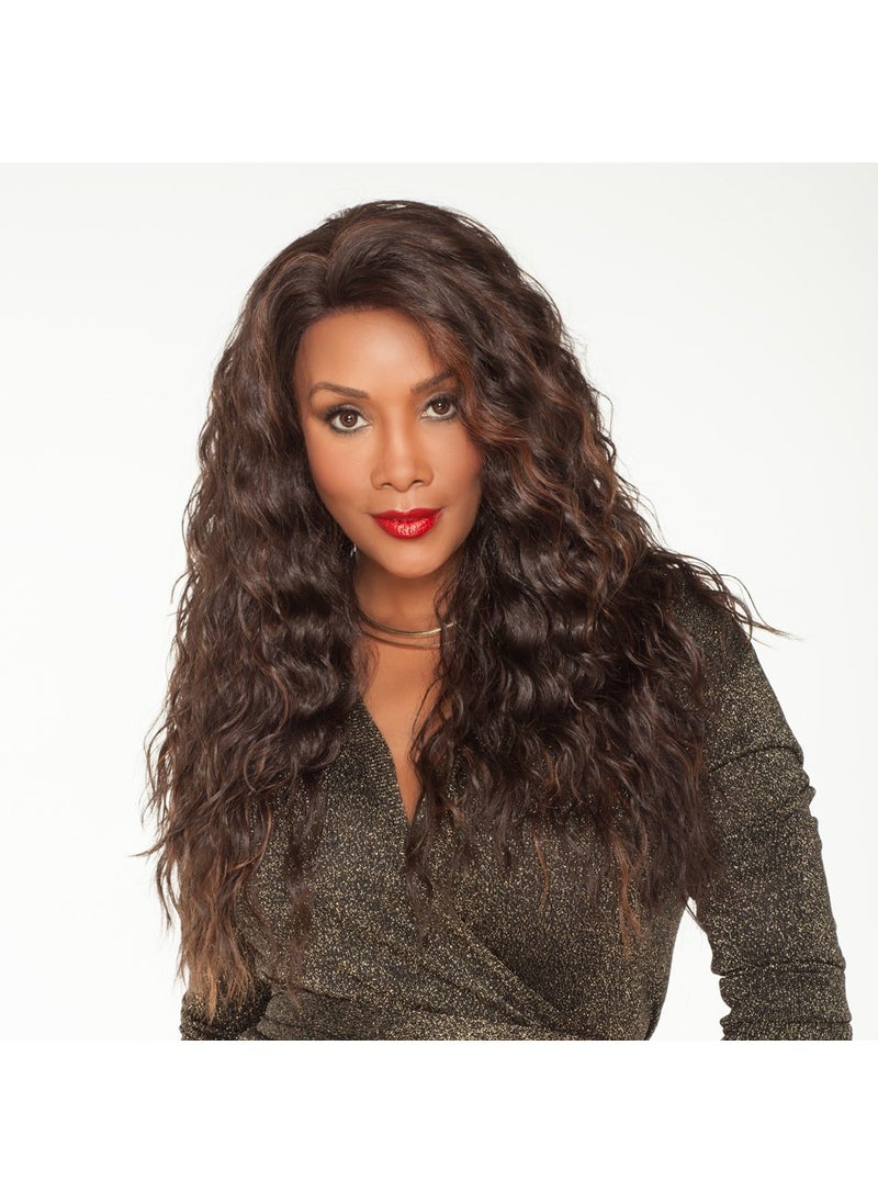 VIVICA A. FOX Vivica A. Fox OLIVIA-V New Futura Fiber, Deep Lace Front Wig in Color 1 