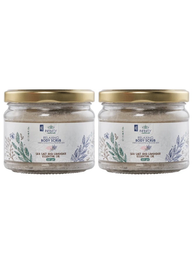 Infinity Natural Soothing Body Scrub with Lavender & Sea Salts 325g 1+1