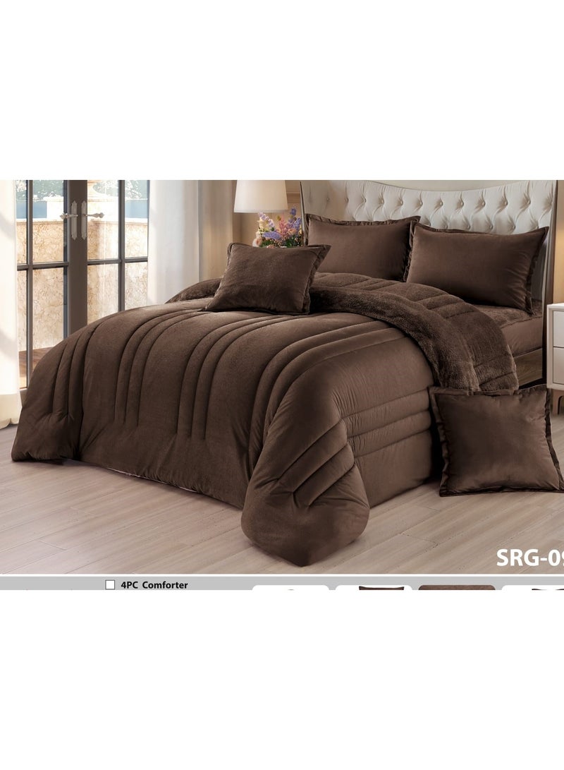 Moon Plain double bedspread with faux fur in modern and beautiful colors 🌹 - Image 2