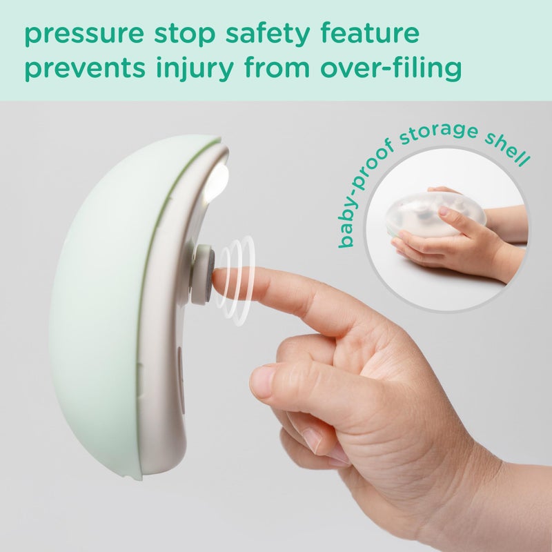 Olababy Rechargeable Electric Baby Nail Trimmer | Newborn Nail Clipper | Electronic File for Babies | Infant/Toddler Nail Grooming Kit | Portable Manicure Essentials | LED Light Fingernail Cutter Set - Image 5