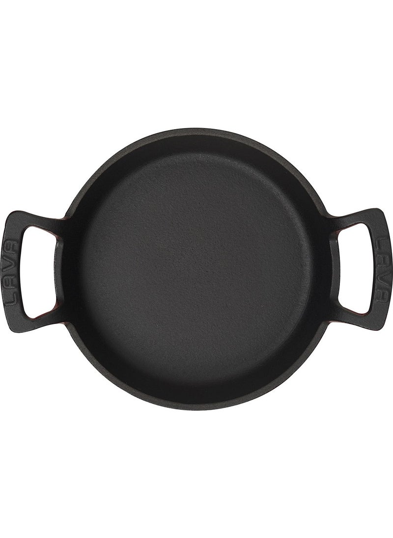 Lava Casting Round Pan with Handle 20 cm - Red  - Image 5
