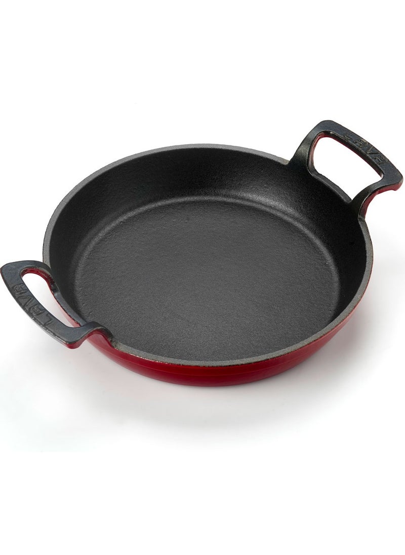 Lava Casting Round Pan with Handle 20 cm - Red  - Image 1