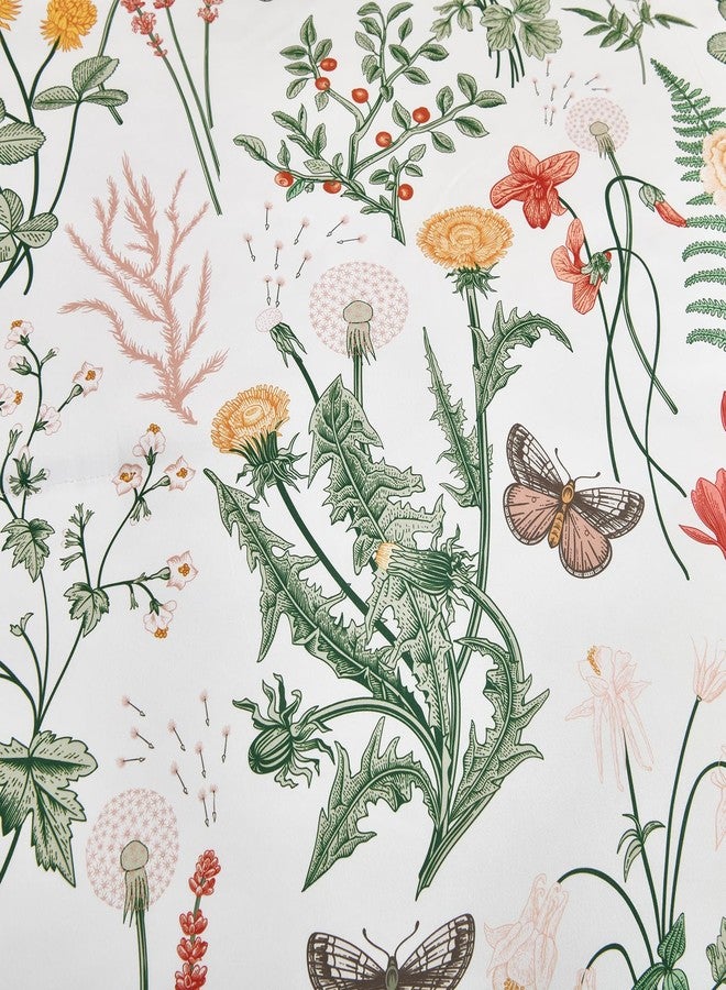 Yiran 7 Piece Floral Comforter Set Queen Size, White Green Comforter Bedding Set, Botanical Bed in a Bag with Flowers Pattern, Soft Microfiber Complete Bedding Set with Sheets for All Season - Image 5