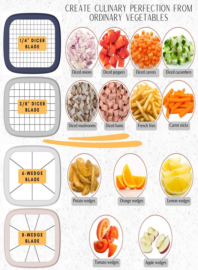 بريفتون قطاعة الخضار بريفتونز بيرفكت كت: قطاعة خضار بأربع شفرات، قطاعة فواكه، قطاعة بطاطس مقلية، قطاعة أسافين، قطاعة بصل، قطاعة بيض، مع 5 كتب إلكترونية للوصفات، آمنة الاستخدام، سهلة التنظيف والتخزين - Image 4
