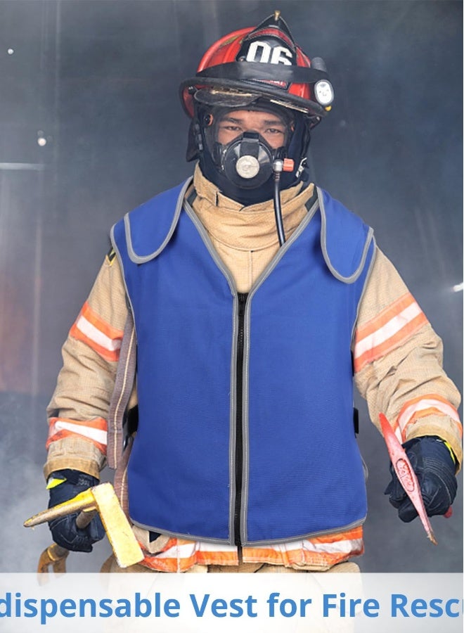 Cooling Vest for High Temperature, Fire Rescue Vest, Includes 20 PCS of Ice Packs, Cooling Clothes for Hot Temperatures, 6 Pockets for Convenience. - Image 2