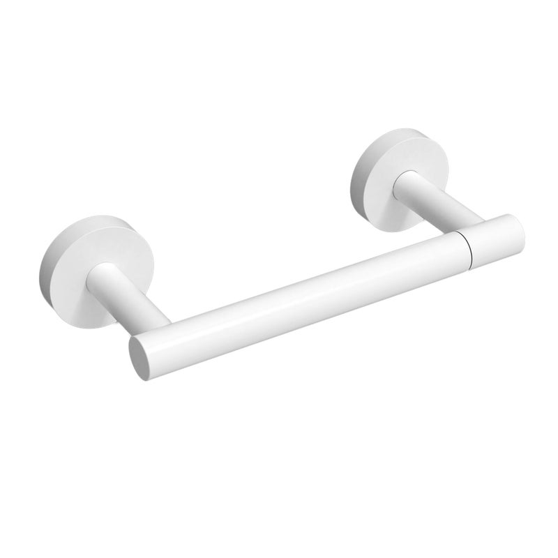 RARXTR White Toilet Paper Holder SUS304 Stainless Steel Double Post Pivoting Toilet Paper Roll Holder Wall Mounted Toilet Tissue Holder for Commercial Bathroom RV Brushed Brass Finish - Image 1