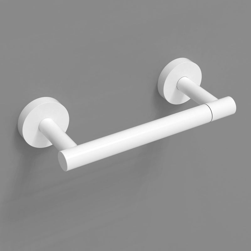 RARXTR White Toilet Paper Holder SUS304 Stainless Steel Double Post Pivoting Toilet Paper Roll Holder Wall Mounted Toilet Tissue Holder for Commercial Bathroom RV Brushed Brass Finish - Image 2