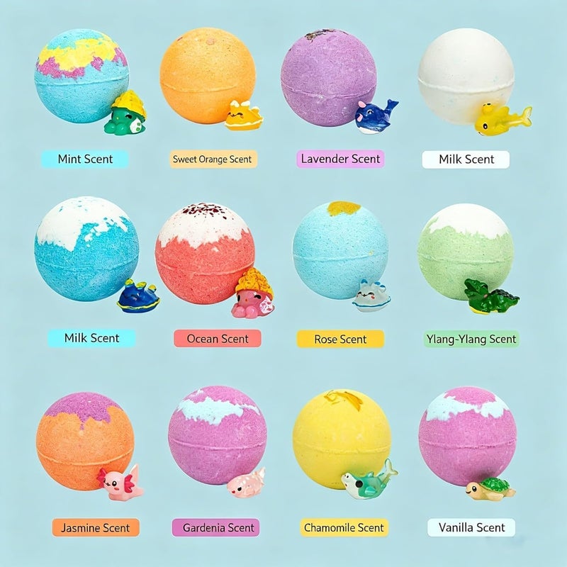 Bath Bomb Gift Set 12 Pcs 70g Each, Multicolor, Ocean Baby - Image 2