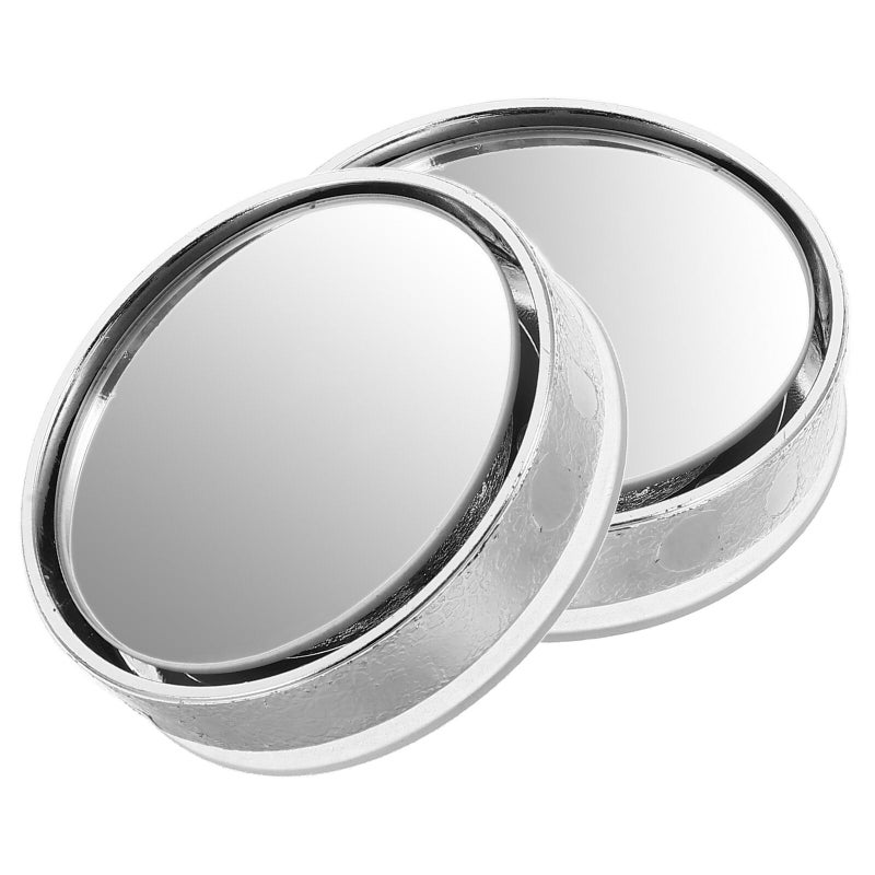 Wide Angle Blind Spot Mirrors 2 Pack Silver Frame With Suction Cup For Car Truck SUV - Image 2