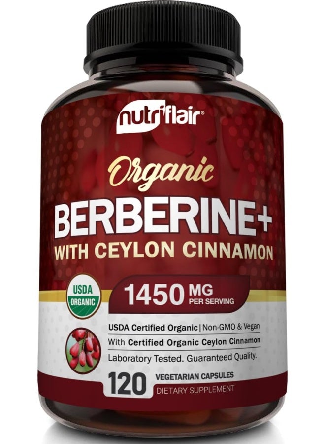 NutriFlair NutriFlair Premium Berberine HCL Organic Ceylon Cinnamon - Image 1