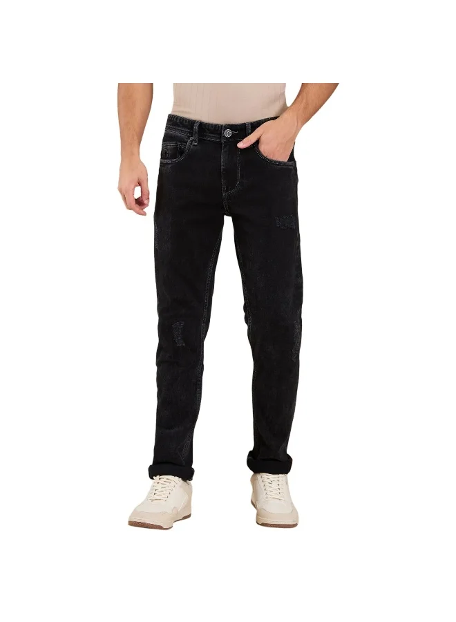 Being Human Mens Black Tone Anti Fit Denims