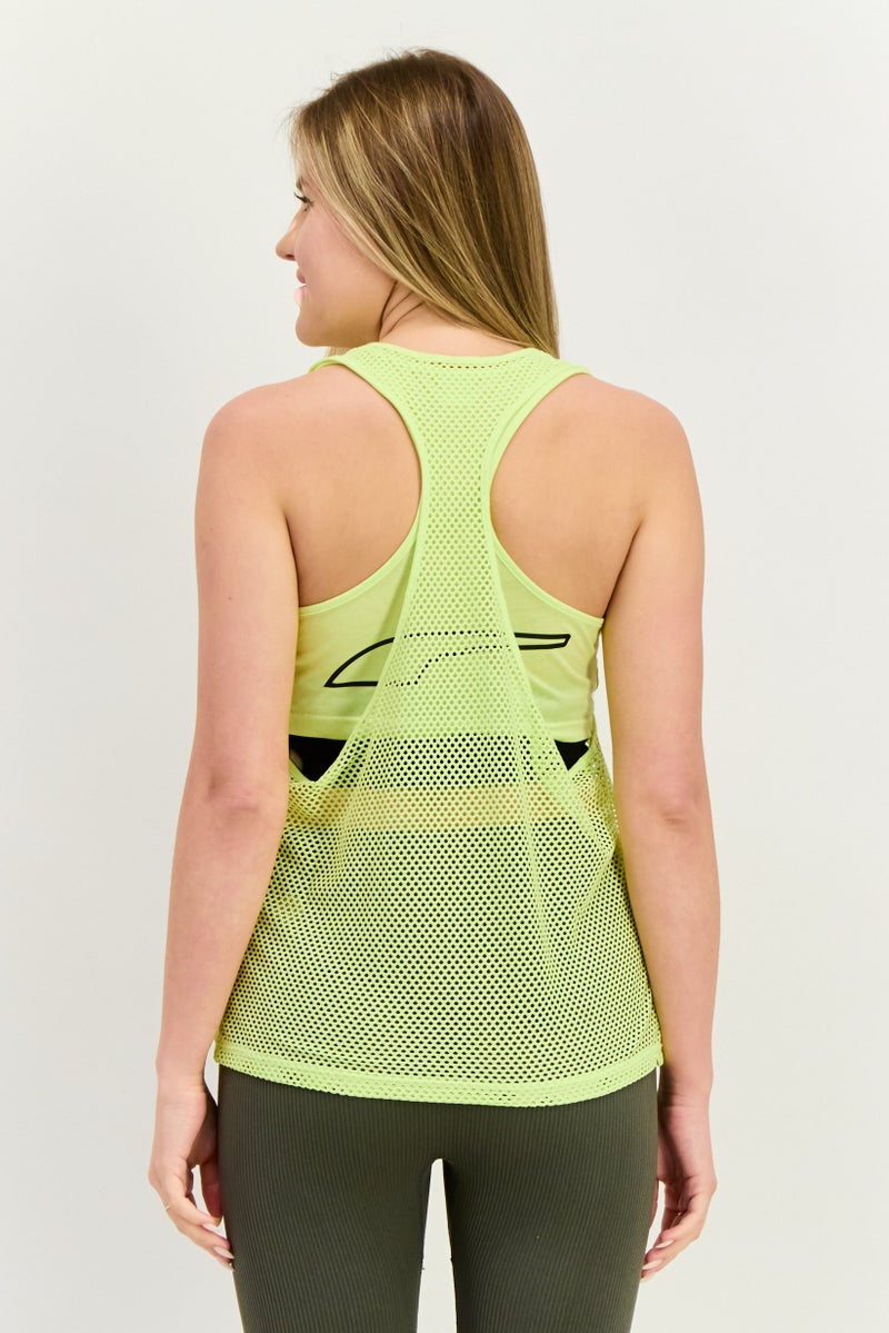PUMA Women Sportswear Fit Sleeveless Training Tank Top, Lime Green - Image 3