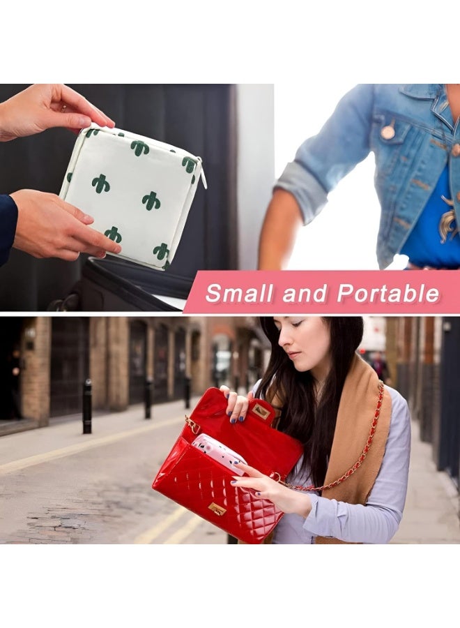 حقيبة تنظيم الفوط الصحية والتمائم للنساء والفتيات المراهقات - حقيبة تخزين صغيرة بسحاب للمنتجات النسائية - منظم دورة شهرية محمول لحقيبة اليد والسفر - تصميم أنيق متعدد الألوان للحفاظ على الخصوصية - حقيبة قماشية متينة لتنظيم الفوط الصحية اليومية والتمائم والمناديل المبللة - قطعة واحدة - أشكال وألوان عشوائية - Image 5