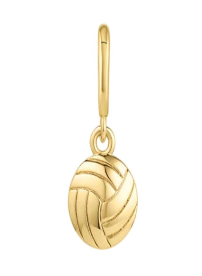 gorjana - Varsity Parker Charm 1/4" - 18k Gold-Plated Brass - Sports Enthusiasts - Personalize Your Jewelry - Easy Attachment and Removal - Image 1