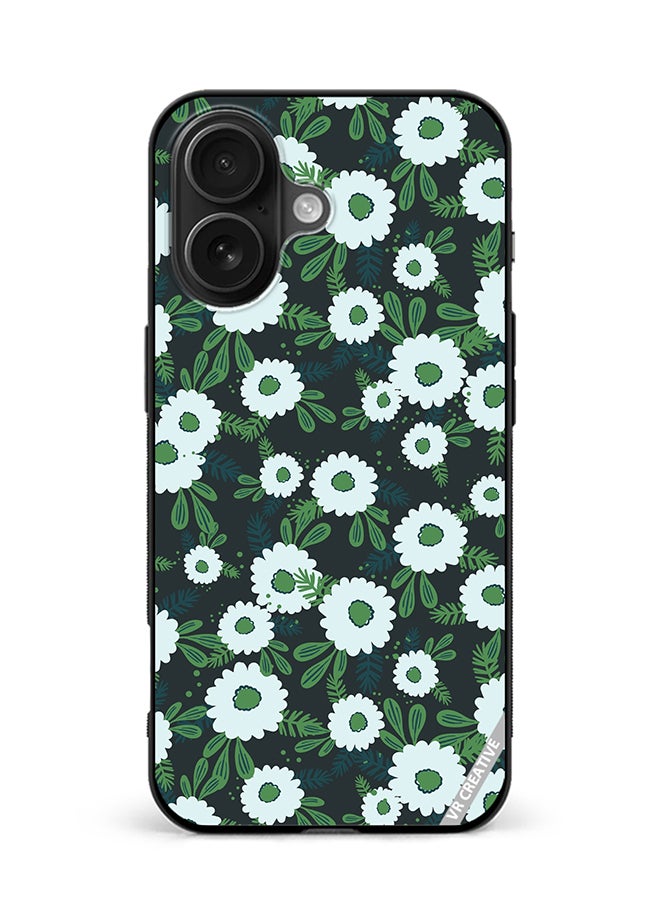 Protective Case Cover For Apple iPhone 16 Floral Pattern Based On Traditional Folk Art Ornaments Design Multicolour