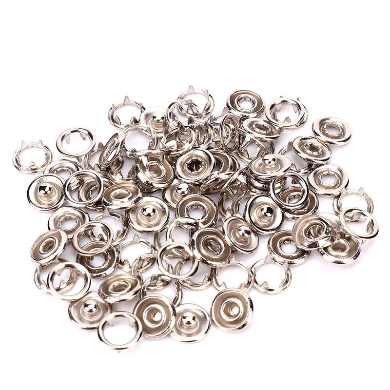 Baby Shirt Button: 50 Pcs Non-Toxic Eco-Friendly Snap Button - Anti-Loose Hollow Button for Infant Toddler Clothing Accessories - Image 1