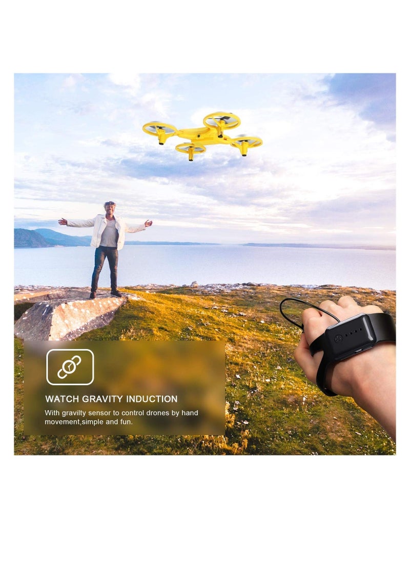Generic - Mini RC Drone, Watch Controller Gesture Hold Quadcopter UAV Performance Gesture Sensing Stable Gimbal G-Sensing Outdoor Toy for Kids - Image 1