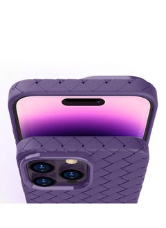 Grid Weaving Pattern Case for iPhone 14 Pro Super Soft Phone Case Purple - pzsku/Z49A672EDE1A6200DCF5AZ/45/_/1681385667/2bf5f9a1-d057-4eb2-9806-82f004eb5c5f