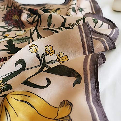 FONYVE Silk Feeling Scarf Medium Square Satin Head Wrap for Women 27.5 inches - Image 3
