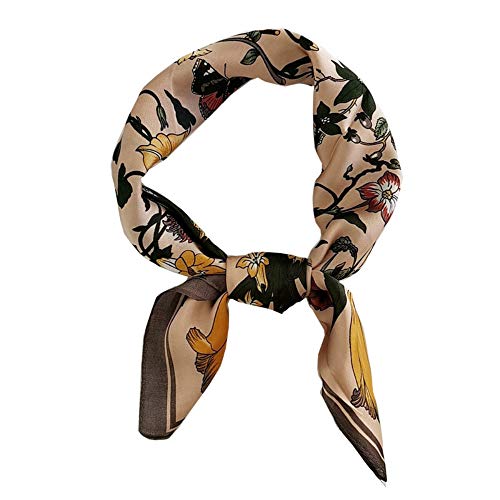 FONYVE Silk Feeling Scarf Medium Square Satin Head Wrap for Women 27.5 inches - Image 1