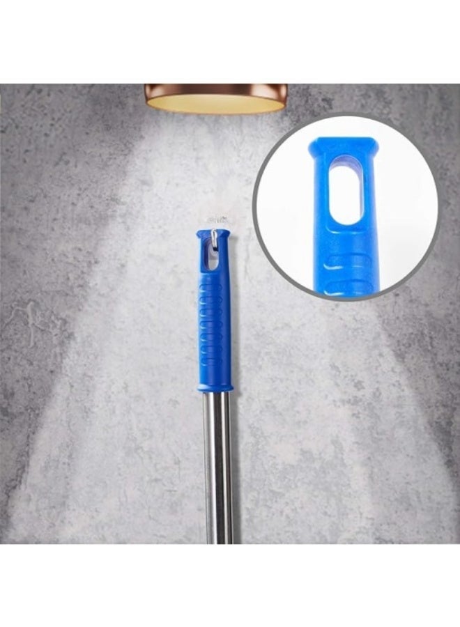 REZAKO Spider web dust collector with 83.9-inch extension rod, replaceable ceiling kit, bendable ultra-fine fiber feather, reusable spider web dust brush cleaning kit, fan cleaner, household dust collector,feather for dust,Wall duster,Dust mop,Roof cleaning (Blue) - Image 5