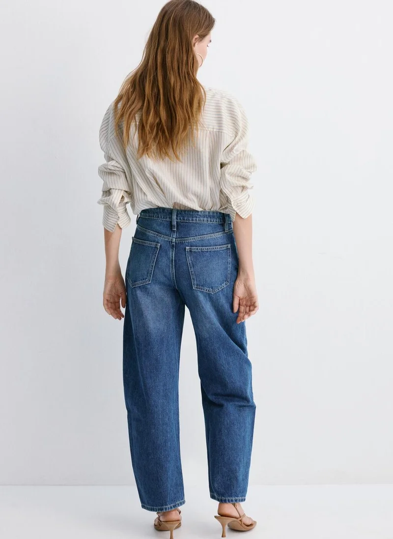 MANGO High-waisted barrel jeans
