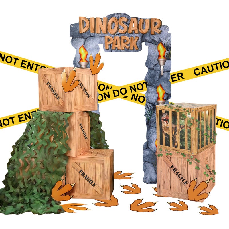 Tinlade 21 Pack Dinosaur Party Decorations Set 12 inch Dinosaur Theme Boxes Animals Decoration Boxes Table Centerpieces for Birthday Supplies Decorations - Image 3