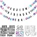 Simgoing Giant Friendship Bracelet Garland Kit DIY Banner with Letter Ball Jumbo in My Birthday Era Decorations for Classroom Kpop Disco Party Supplies Photo Booth BackdropMacaron - Image 3