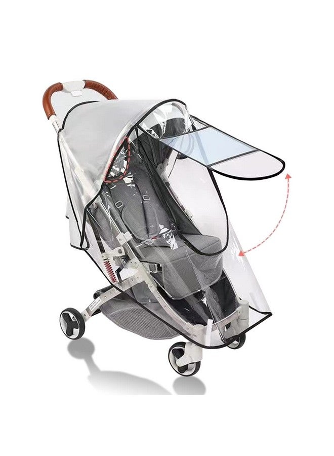 WASYPLSFOI Stroller Rain Cover Universal Stroller Cart Umbrella Rain Cove Accessory For Babies Winter Windproof Waterproof Dustproof And Snowproof - Image 1
