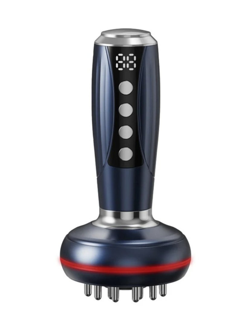 Digi Core جهاز تدليك السيلوليت بلويلي، جهاز نحت الجسم الكهربائي مع تيار كهربائي دقيق EMS، علاج بالضوء الأحمر والحرارة، جهاز تدليك محمول مضاد للسيلوليت والدهون للخصر والمعدة والساقين والذراعين، شاشة رقمية، أوضاع تدليك متعددة، جهاز تنحيف وشد البشرة، أزرق - Image 1