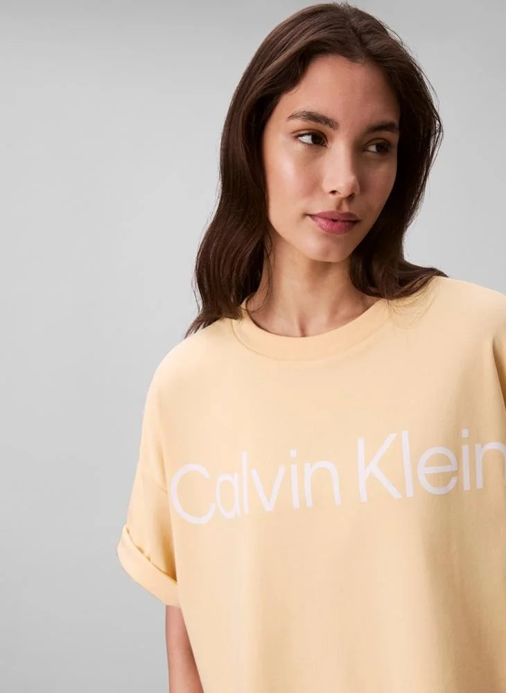 CALVIN KLEIN  Logo Crew Neck T-Shirt for Women | Best Price UAE