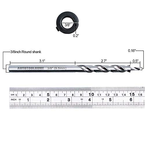 AUTOTOOLHOME 3/8" drill bit with Depth Stop Collar 6.5" Length Replacement Twist Step for Manual pocket hole Jig Master System - Image 4