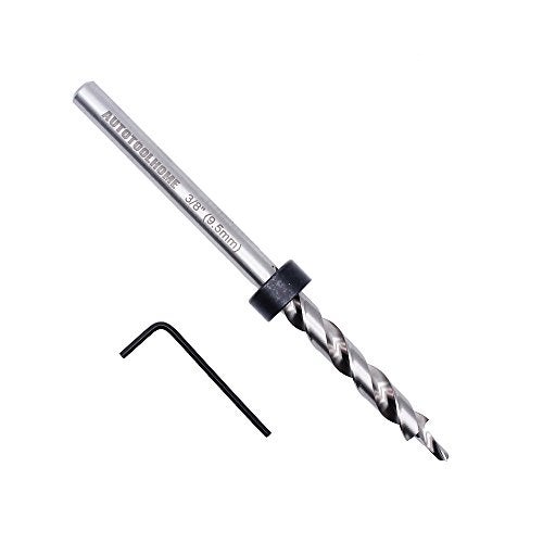 AUTOTOOLHOME 3/8" drill bit with Depth Stop Collar 6.5" Length Replacement Twist Step for Manual pocket hole Jig Master System - Image 1