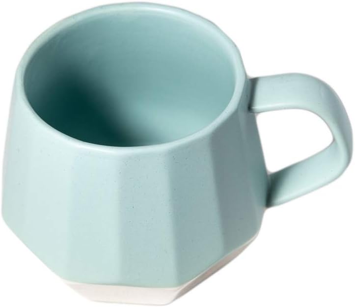 Homvare Porcelain Coffee Mug Tea Cup 4 Pack 10 Ounces Teal Dot - Image 2