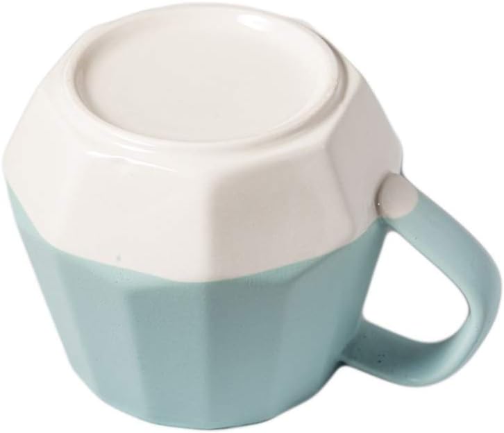 Homvare Porcelain Coffee Mug Tea Cup 4 Pack 10 Ounces Teal Dot - Image 3