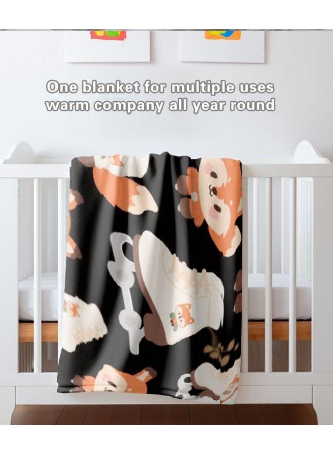 general Children's or student cartoon flannel thin blanket (warm and comfortable, suitable for sleep, games) 100cm*150cm - 45 - Image 1