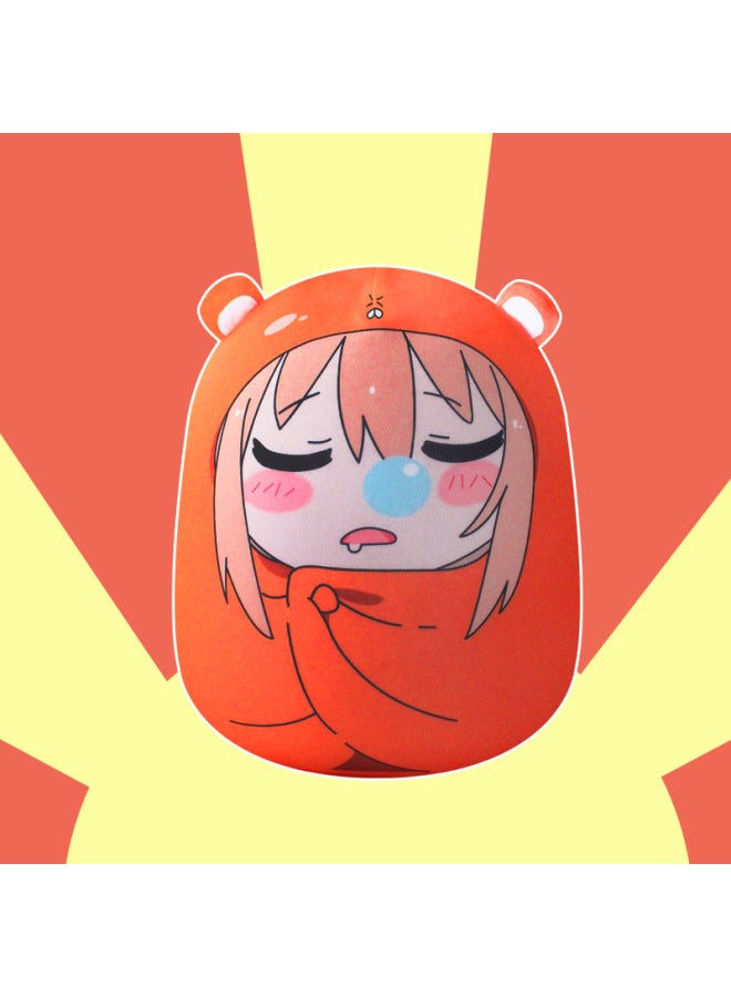 Gan Wu Mei Small Buried Doll Three Happy Sleeping Angry Pillow Pillow Cute Ornaments Doll Pillow-Color:Small Buried Doll-Sleeping